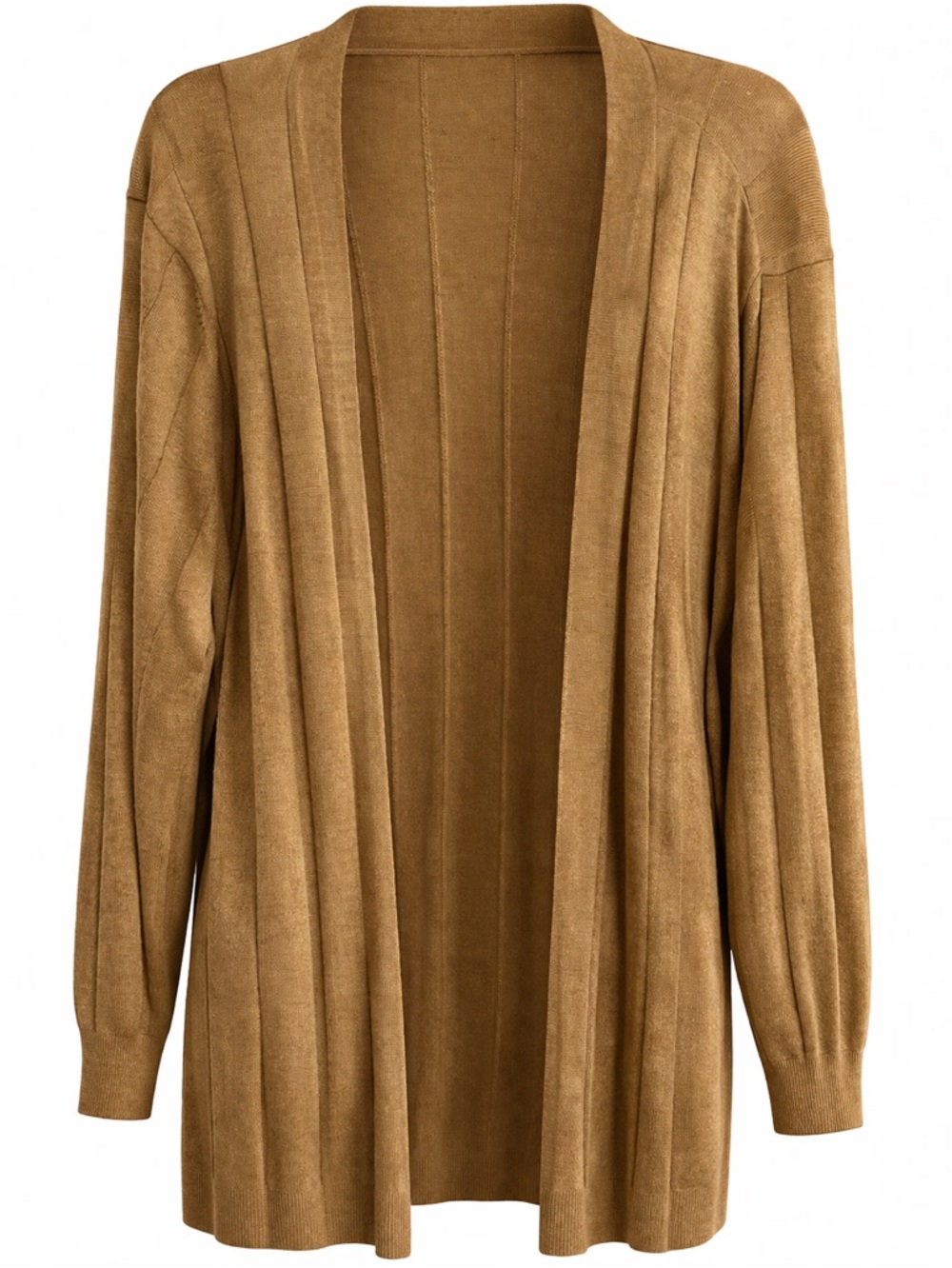1X Roaman's Camel Knit Cardigan